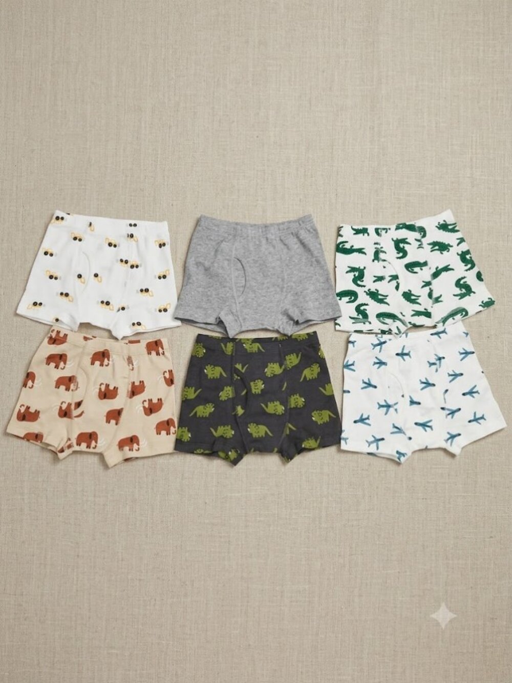 NWT 6PK Toddler Boy Trunks XS Dino Elephant Truck Plane Underwear Potty Training